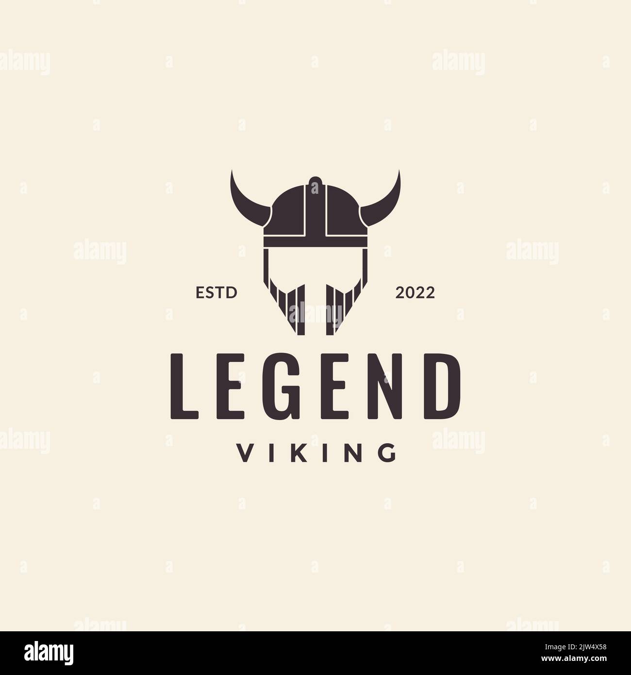legend viking helmet horn vintage logo Stock Vector Image & Art Alamy