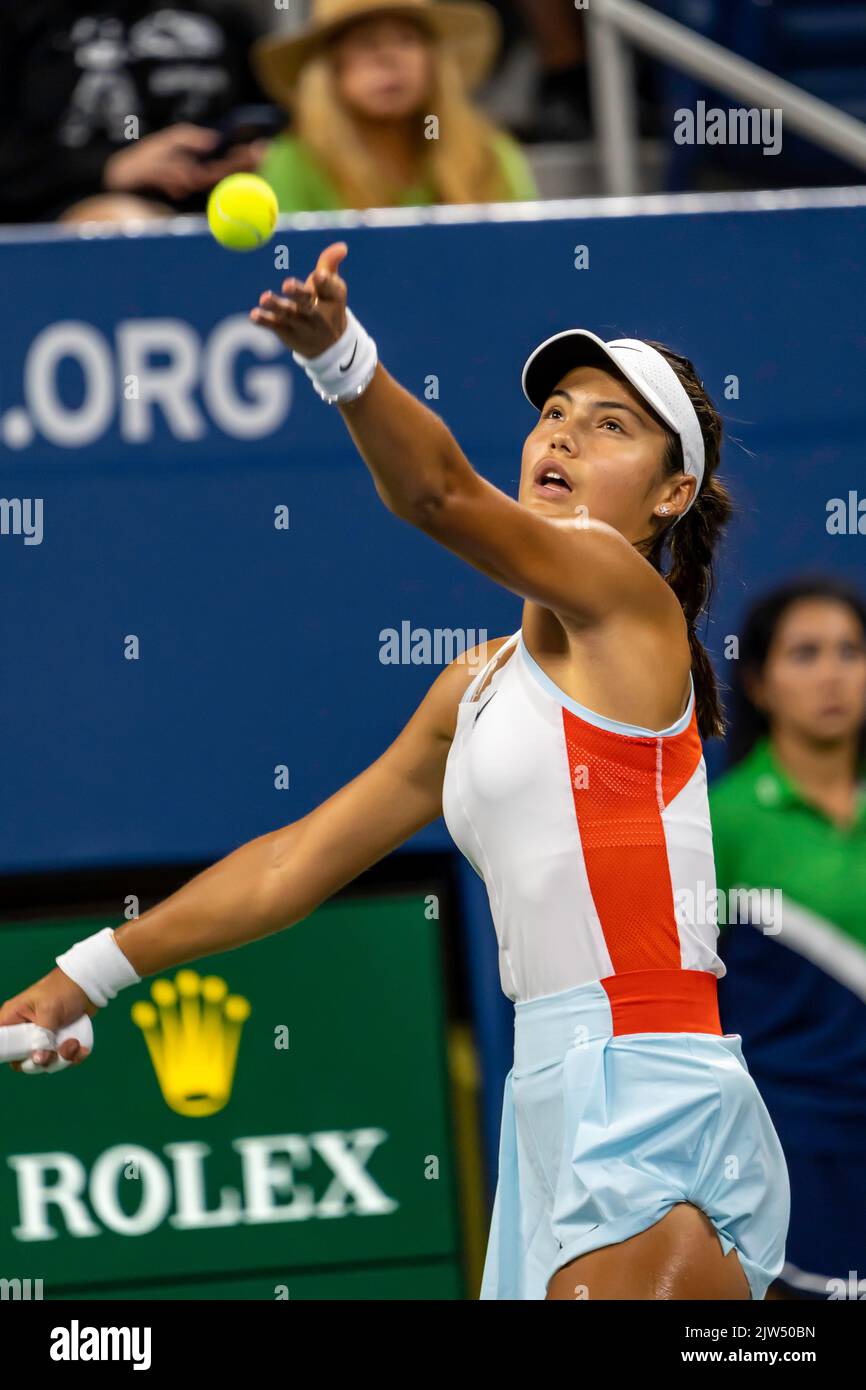 Emma Raducanu (GBR) During Her First Round Loss At The 2022 US Open ...