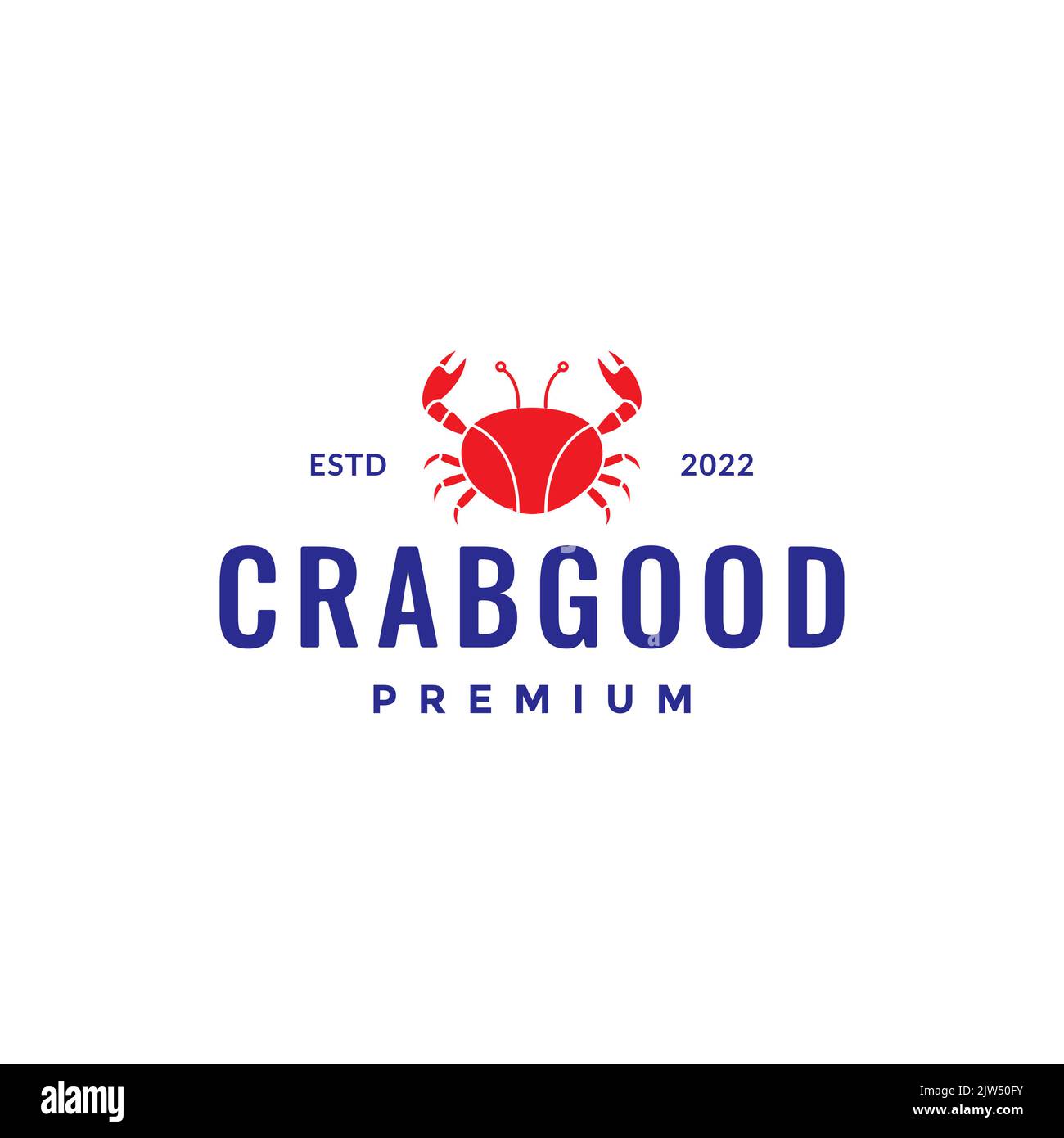 delicious crabs seafood minimal logo design Stock Vector Image & Art ...