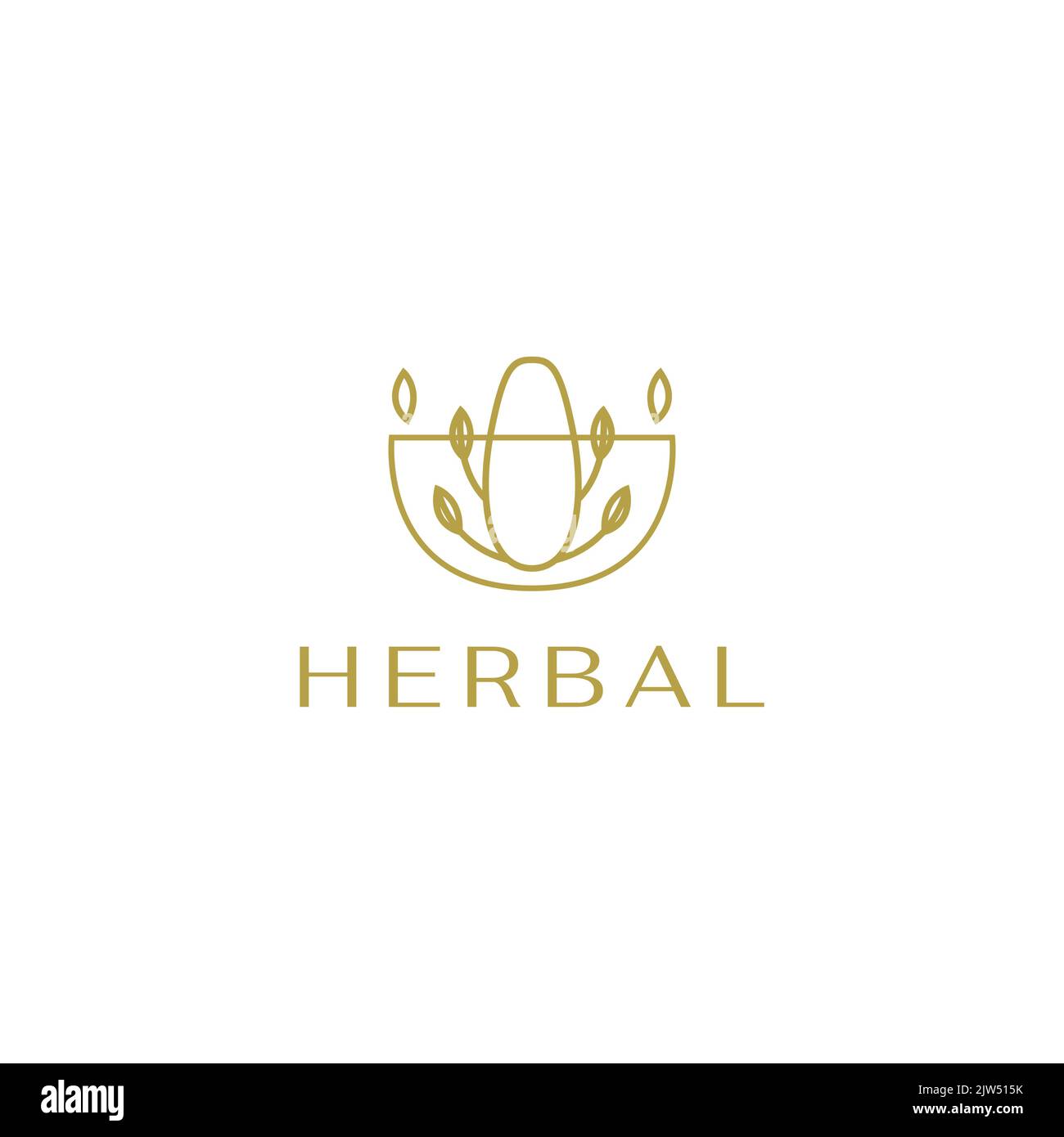 nature herbal leaf logo design Stock Vector