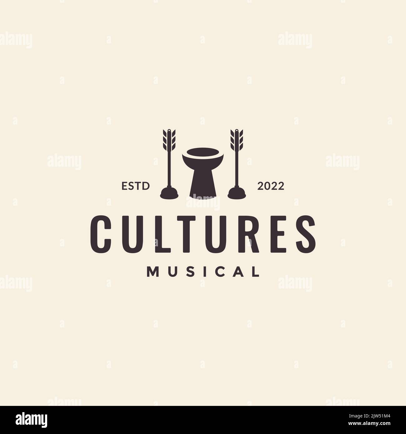 culture Djembe logo design vector Stock Vector Image & Art Alamy