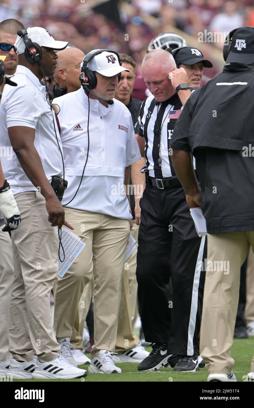college-station-tx-usa-03rd-sep-2022-texas-a-m-aggies-head-coach