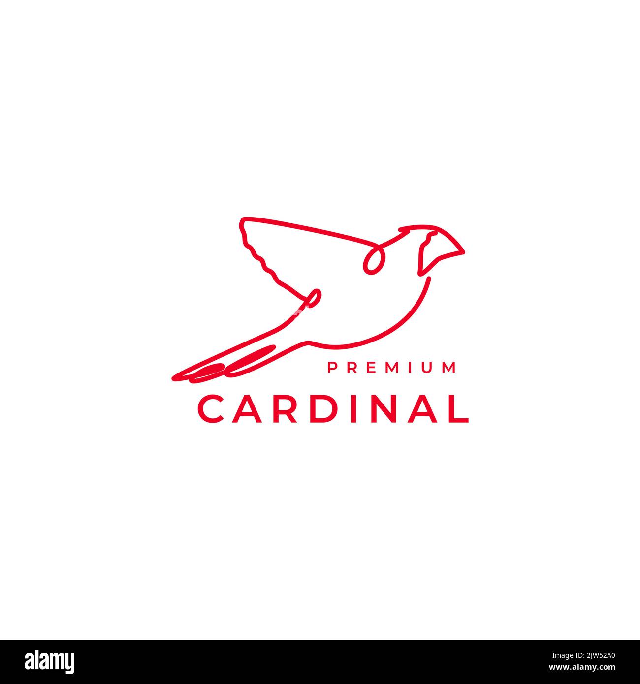 Cardinal bird logo vector vectors hi-res stock photography and images