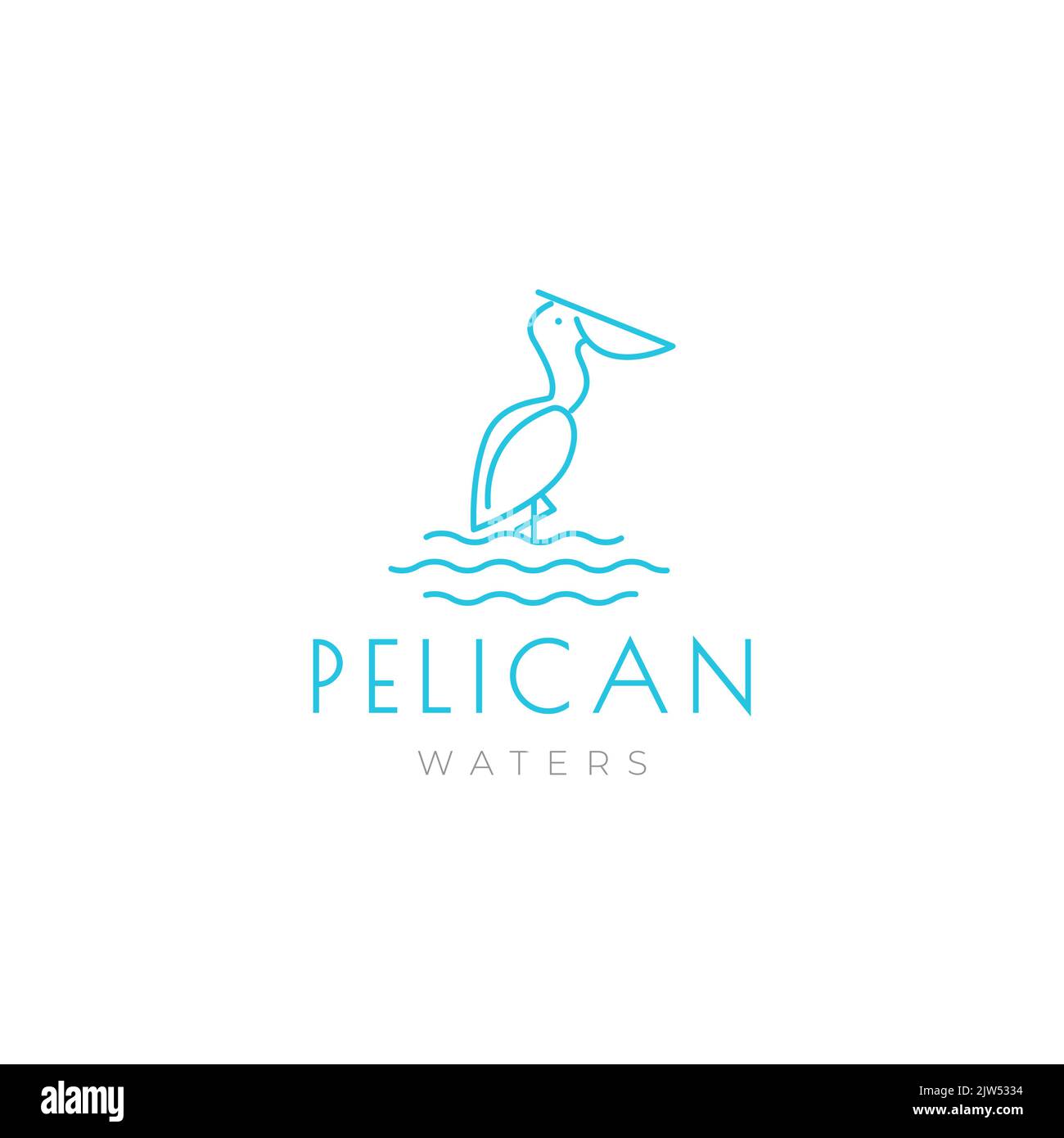 minimal pelican logo design vector Stock Vector Image & Art Alamy