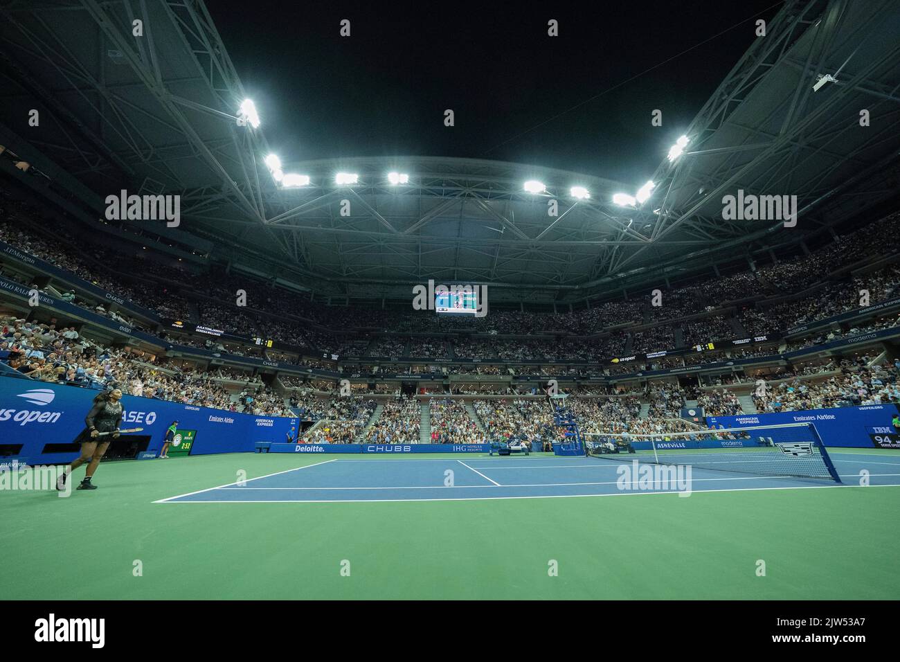 Sept. 2, 2022; New York, NY, USA; General view of Arthur Ashe Stadium during Serena Williams (USA) in her last match against Ajla Tomljanovic (AUS) on day five of the 2022 US Open. Photo by Susan Mullane/Alamy News Live Stock Photo