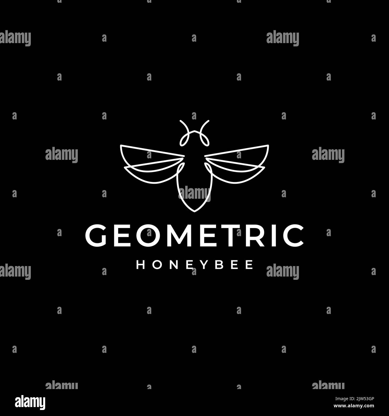 modern minimal flying honey bee logo design Stock Vector Image & Art