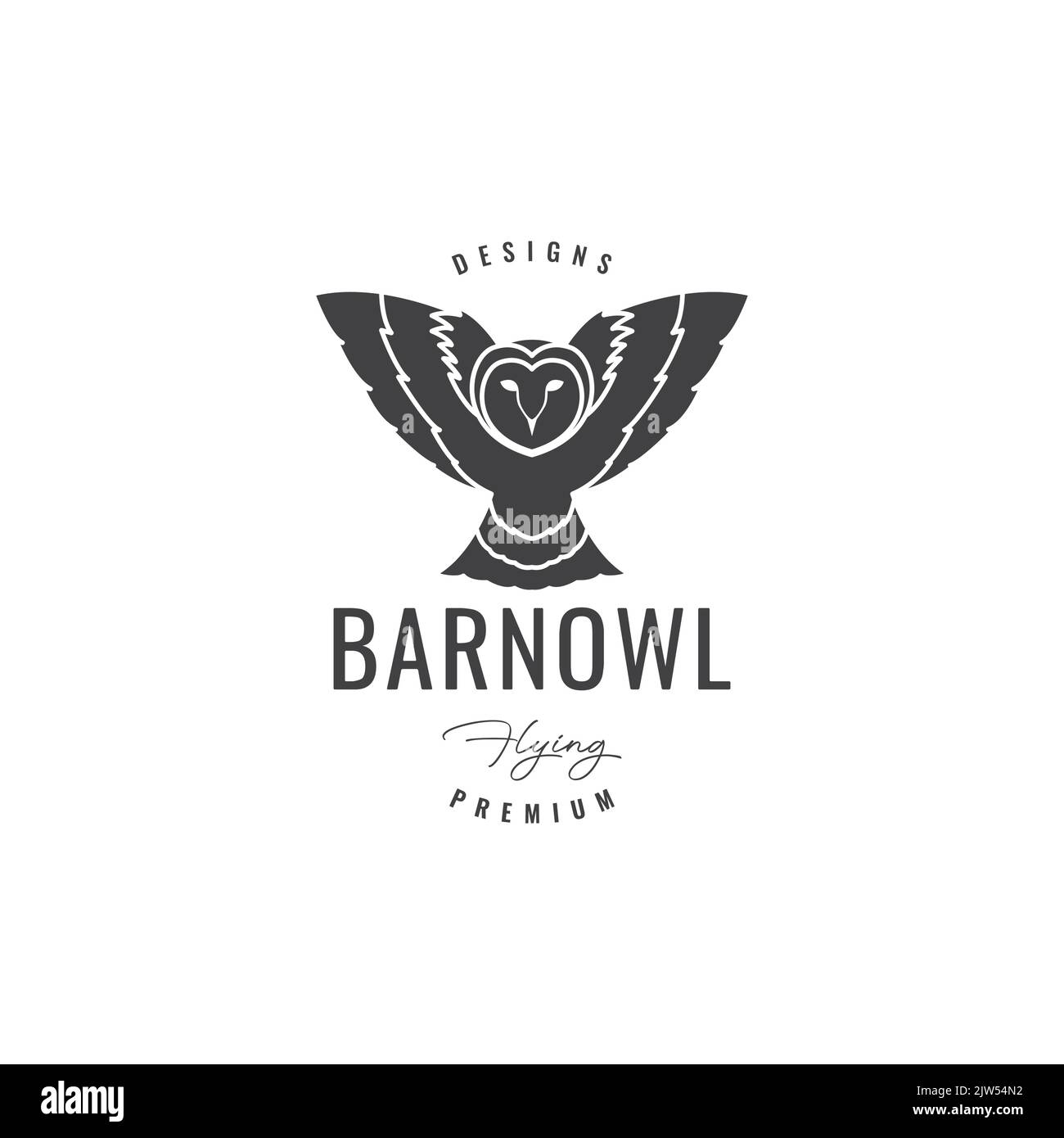 barn owl flying hipster logo design Stock Vector Image & Art - Alamy
