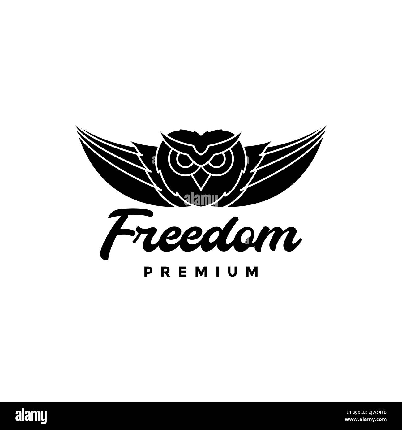 flying owl wings logo design Stock Vector Image & Art - Alamy