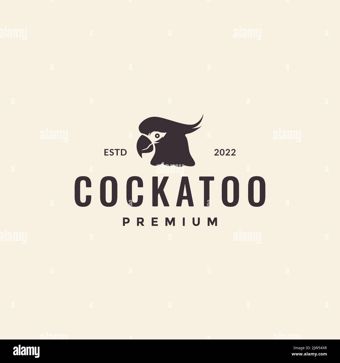 cockatoo head hipster logo design Stock Vector Image & Art - Alamy