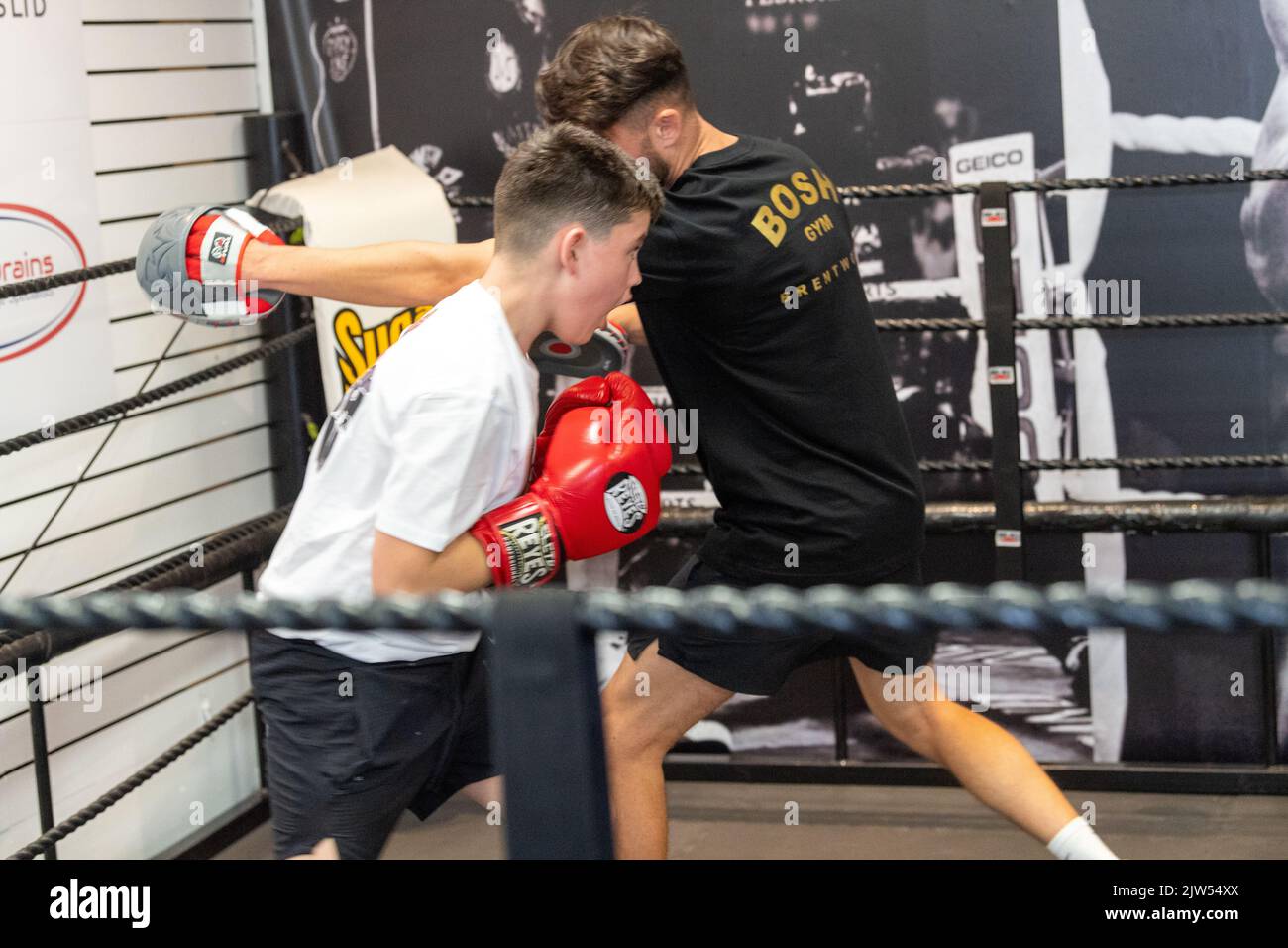 Brentwood Essex 3rd September 2022 Thomas Skinner (The Apprentice and Celebrity Master Chief) opens his latest business venture, the Bosh Gym in Brentwood Essex UK. Credit: Ian Davidson/Alamy Live News Stock Photo