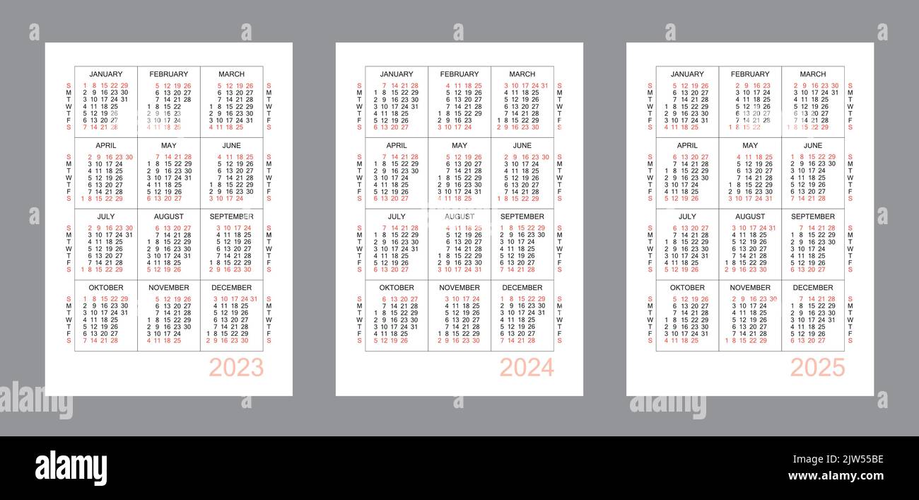 3 Year Calendar 2025 To 20253 Template Faydra Mellie
