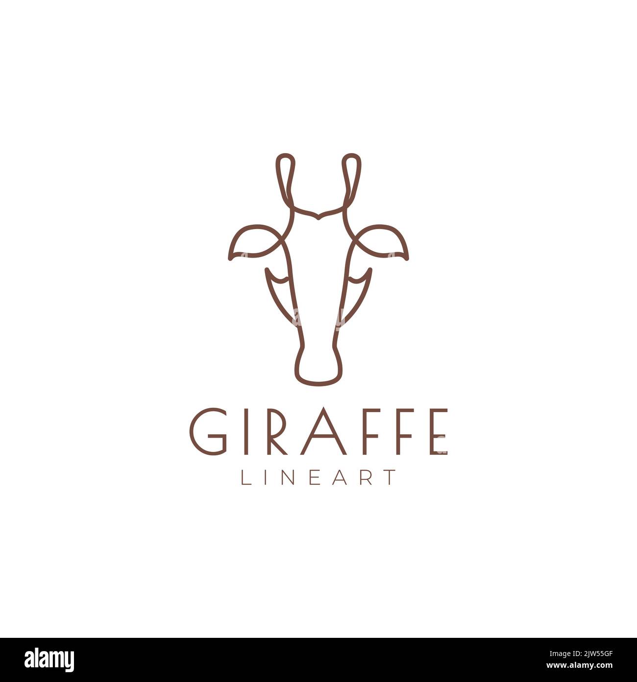 minimalist lines head giraffe logo design Stock Vector Image & Art - Alamy