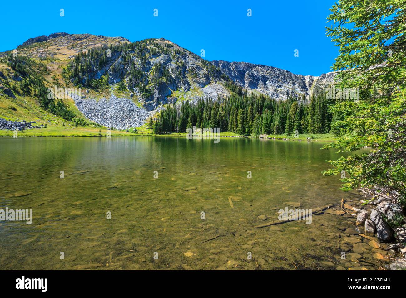 mckelvey lake in the tobacco root mountains near mcallister, montana Stock Photo