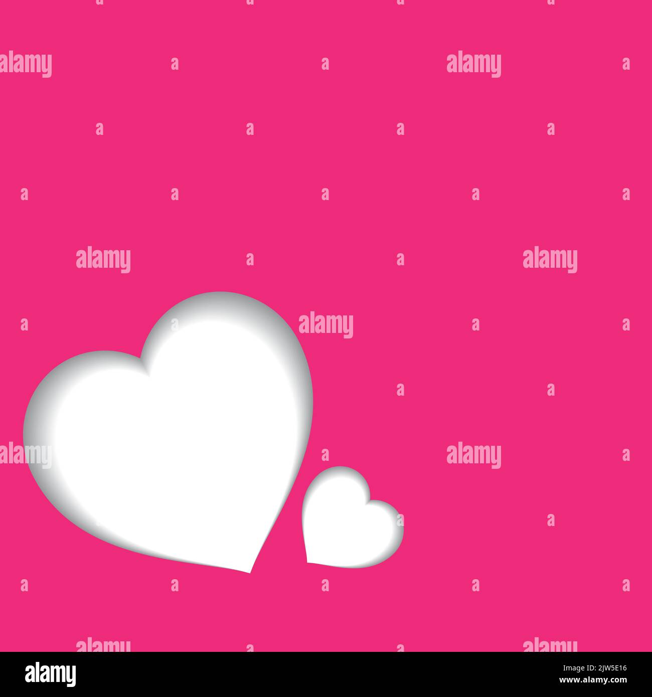 Two Hearts vector background . Valentine's day romance symbols Stock ...