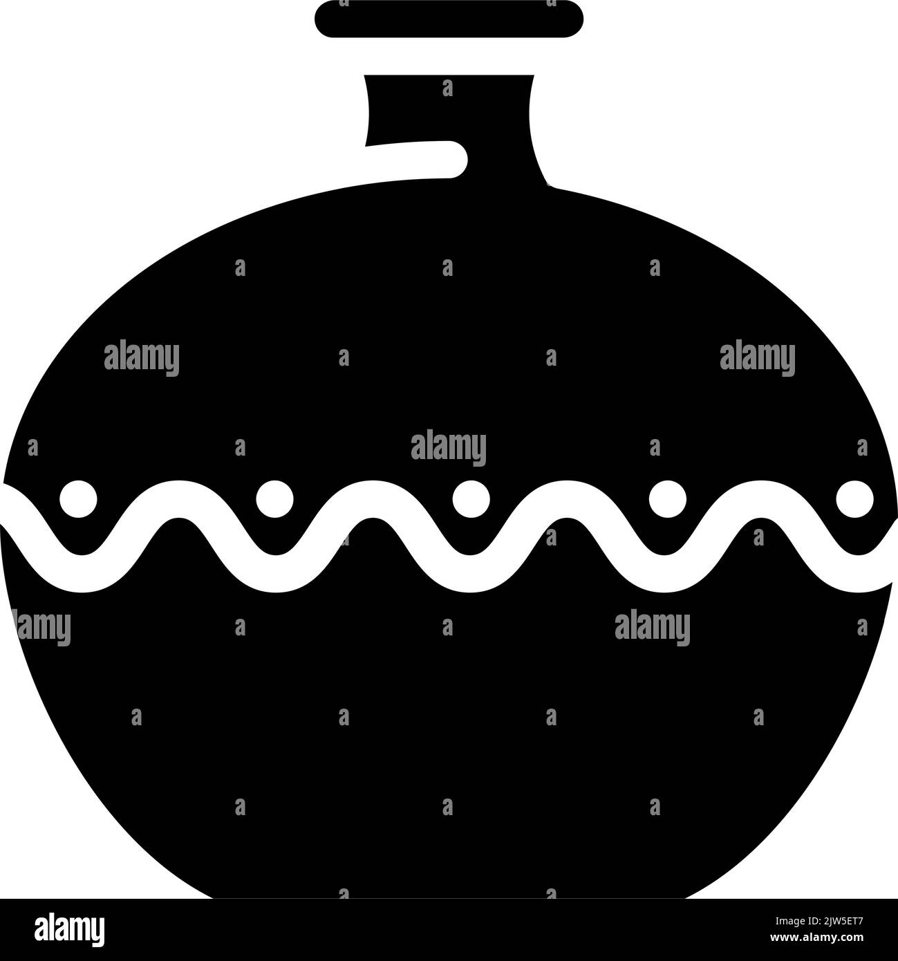 traditional clay crockery glyph icon vector illustration Stock Vector