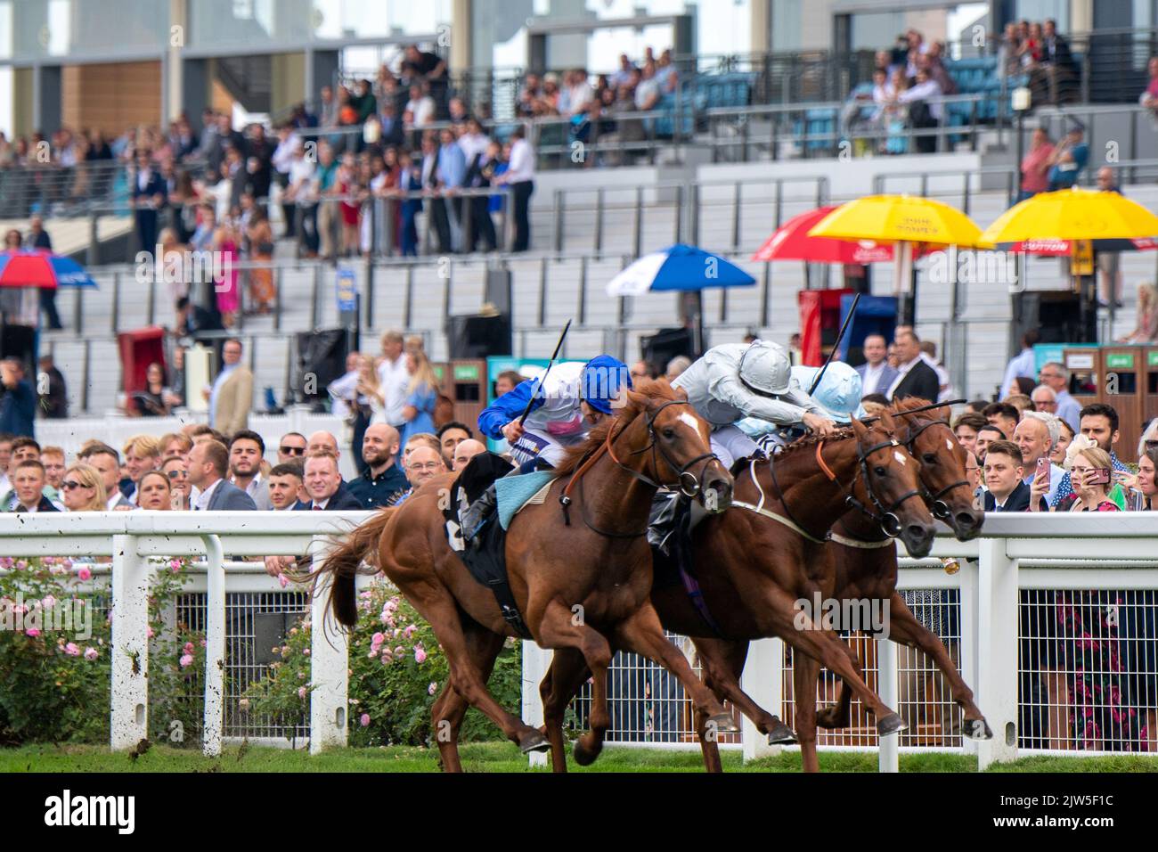 Ascot, Berkshire, UK. 3rd September, 2022. In a tense and thrilling ...