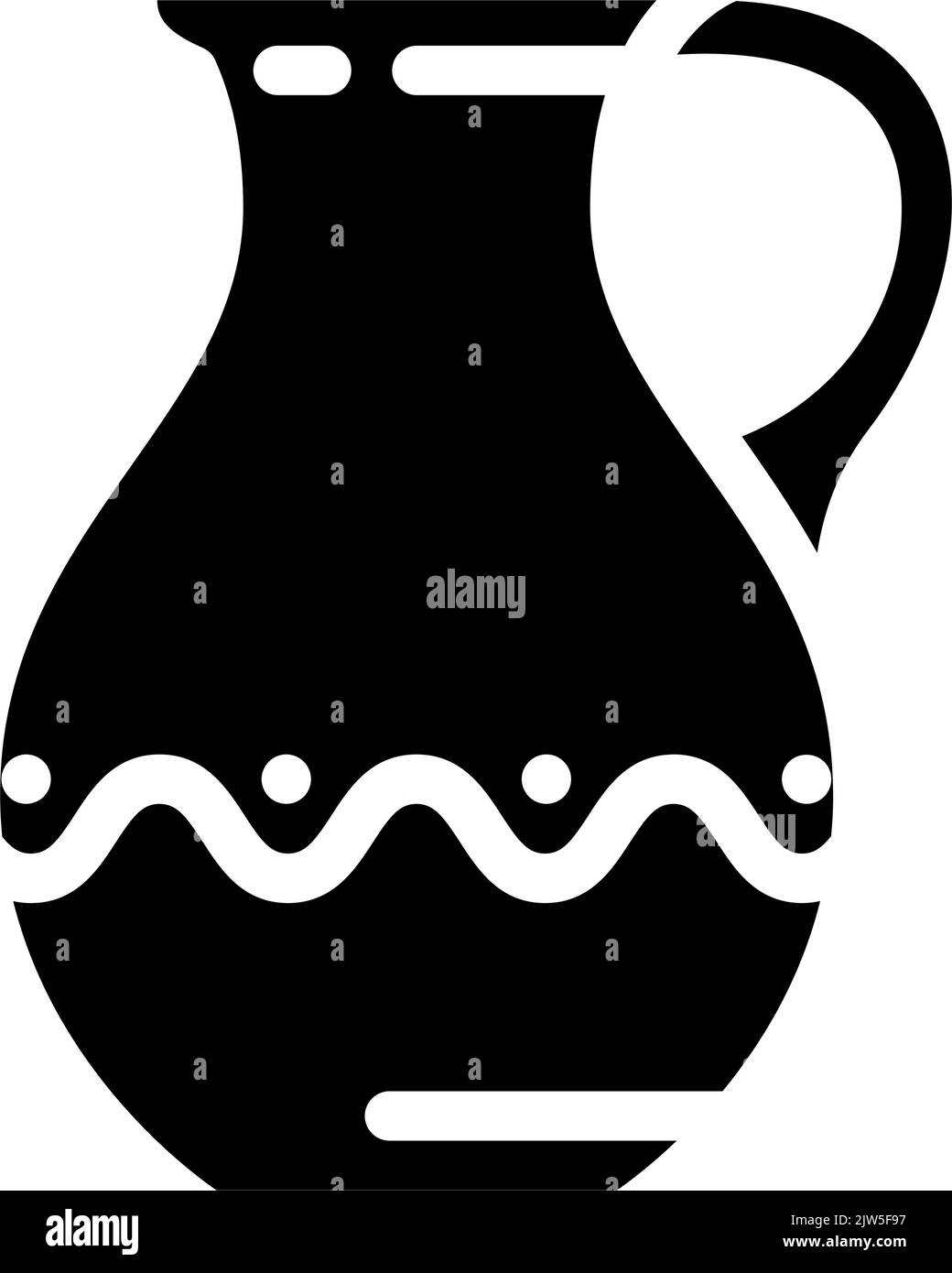 ceramic clay crockery glyph icon vector illustration Stock Vector Image