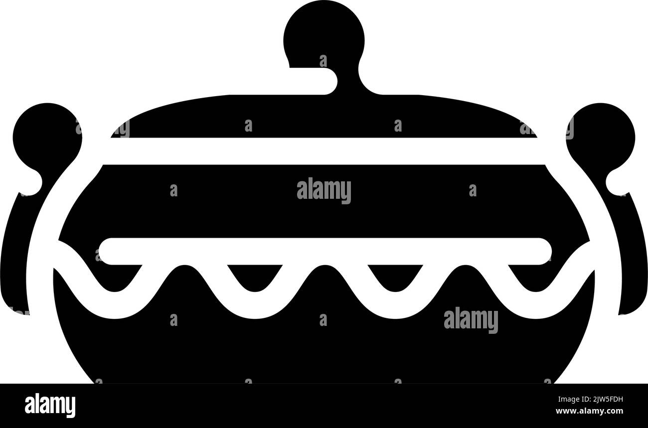 pottery clay crockery glyph icon vector illustration Stock Vector Image ...
