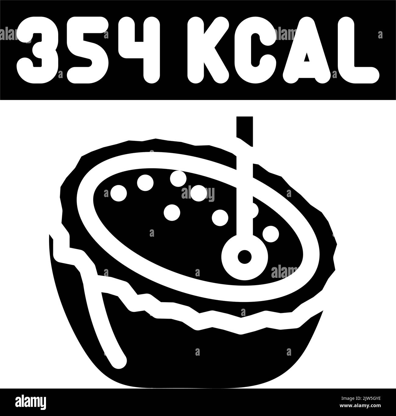 nutritional energy value glyph icon vector illustration Stock Vector