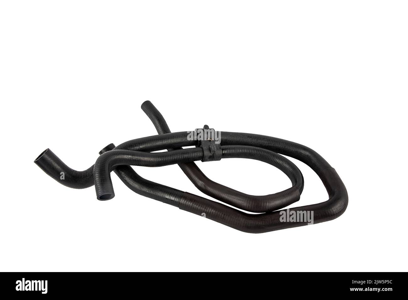 Rubber and plastic pipe for gas or liquid covered with braided heat