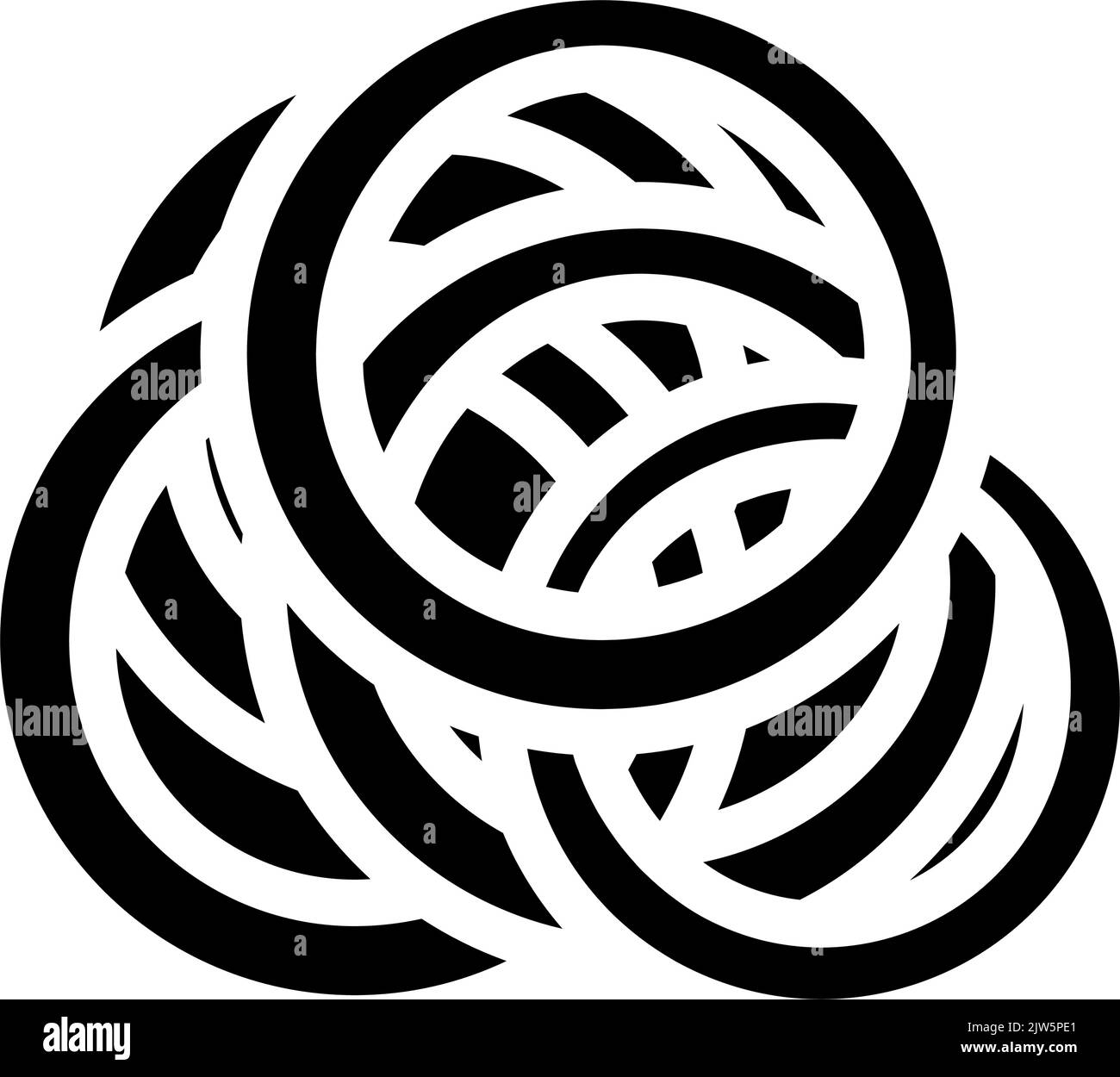 rings cut onion slice glyph icon vector illustration Stock Vector