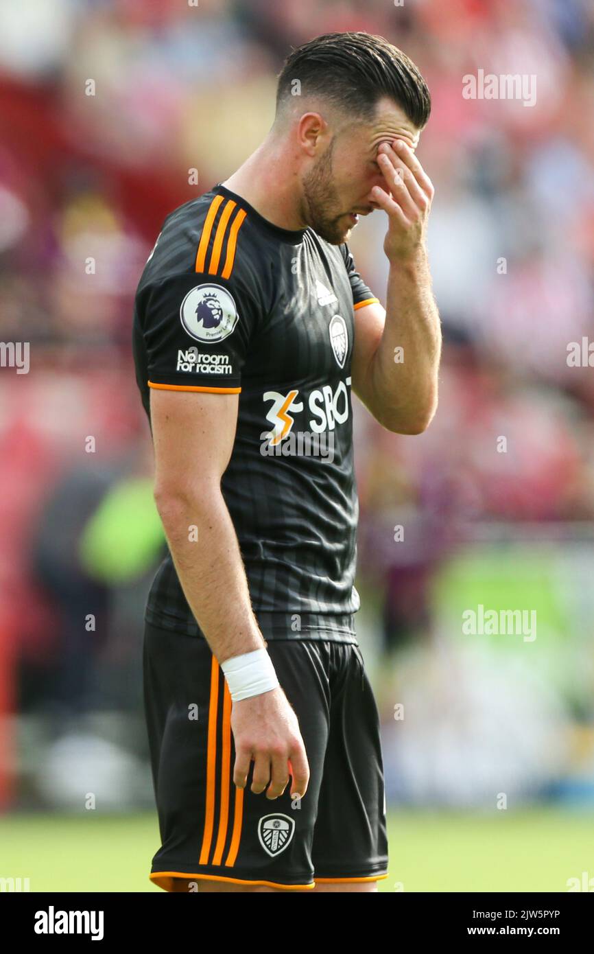 Jack Harrison 11 of Leeds United during the Premier League match