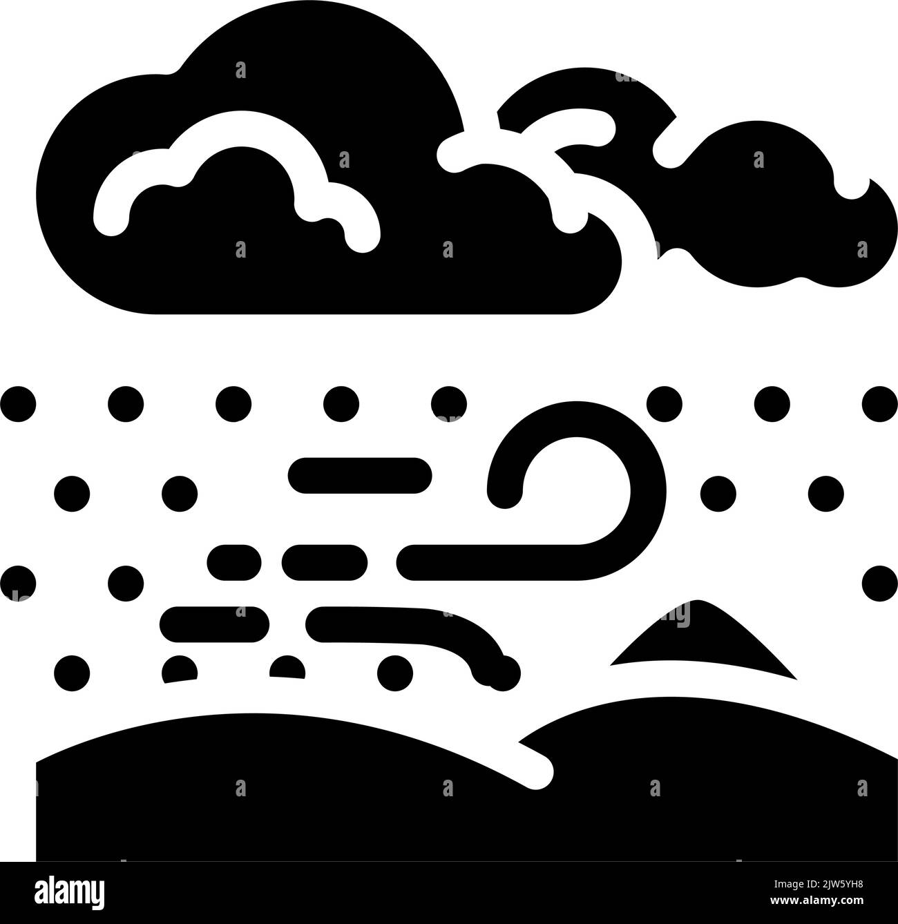 winter storm weather glyph icon vector illustration Stock Vector Image ...