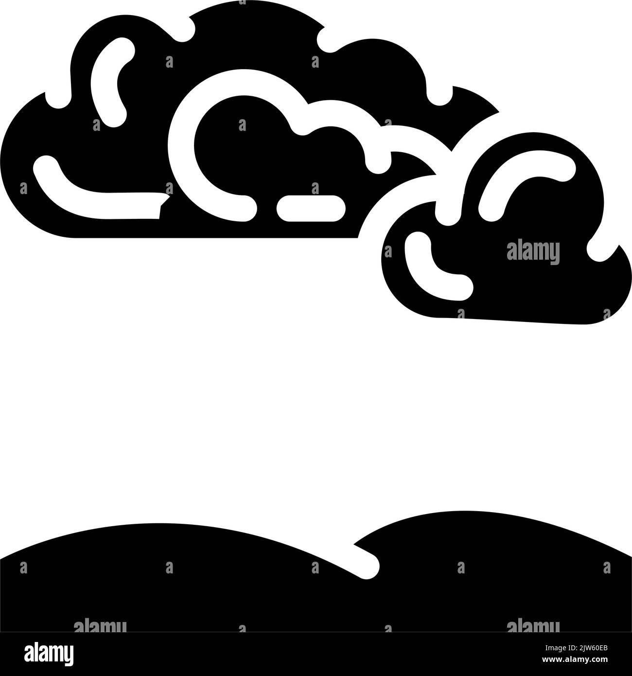 cloudy weather glyph icon vector illustration Stock Vector Image & Art ...