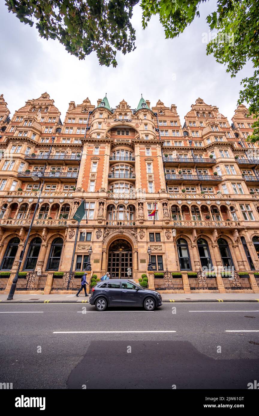 London, UK August 23, 2022" Facade of the beautiful Kimpton hotel in