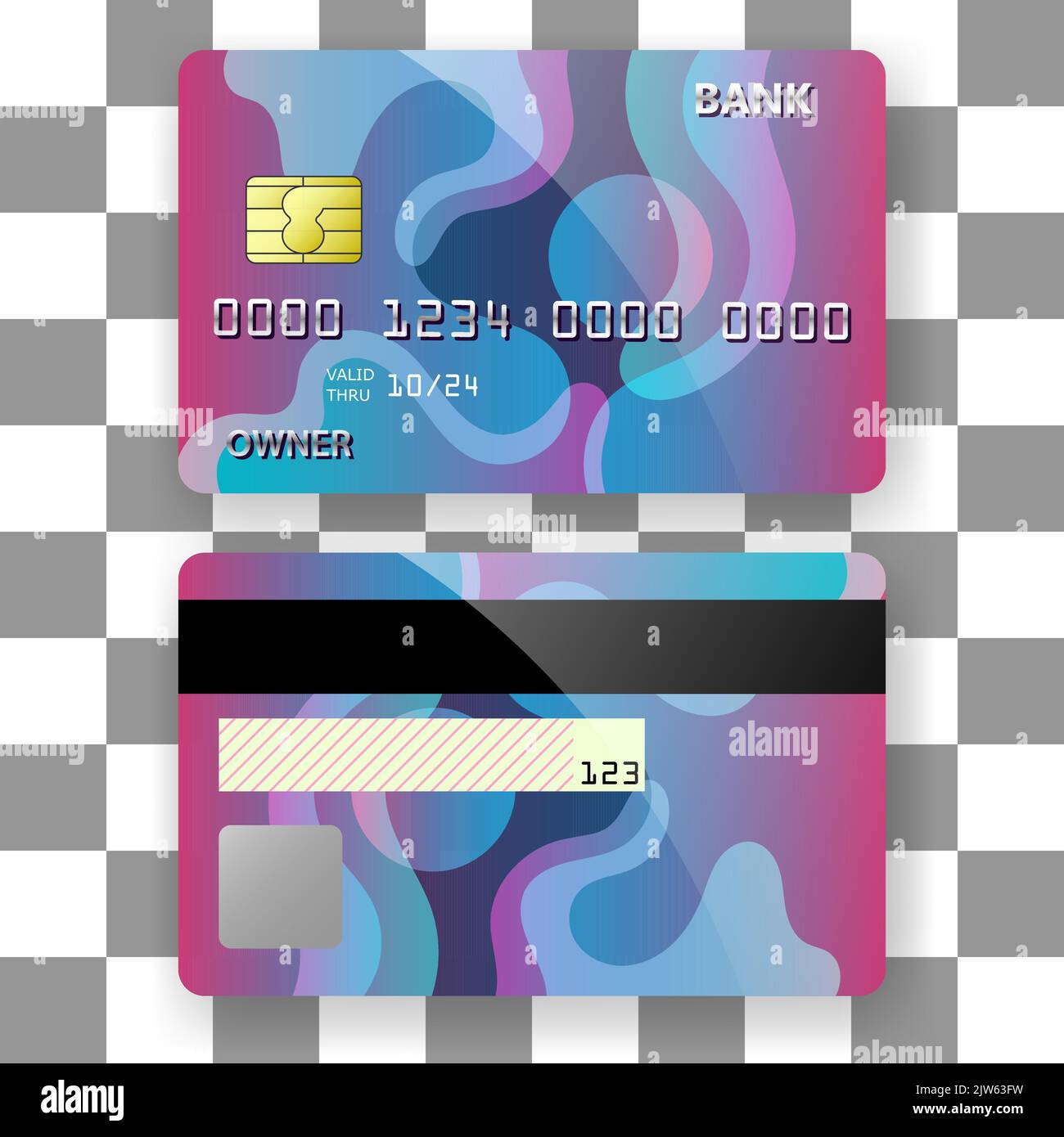 banking card template background wave pattern 3d. template for poster