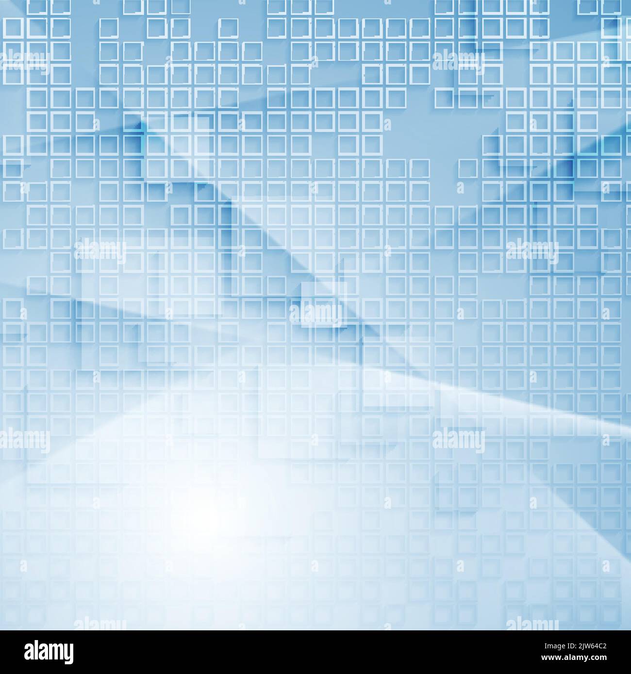 Light blue tech minimal abstract background with squares texture