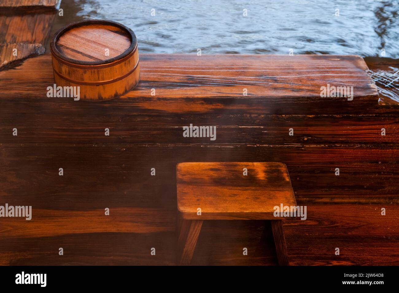 Outdoor bath onsen Ikaho Japan 2 Stock Photo - Alamy