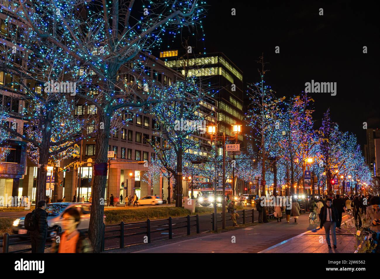 Osaka, Japan Dec 24 2019 Festival of the Lights in Osaka. The