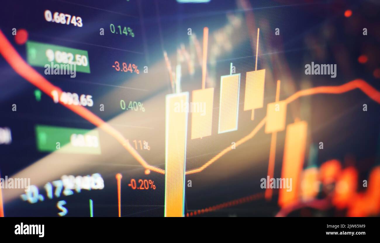 Stock exchange business screen data graph background. Background with ...