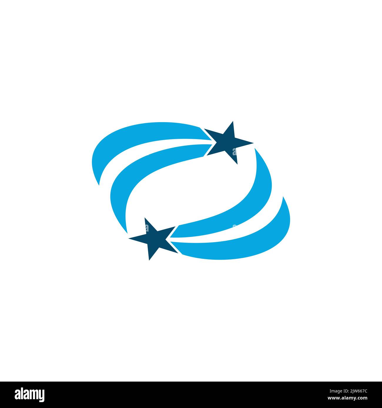 letter O star logo icon vector graphic design Stock Vector
