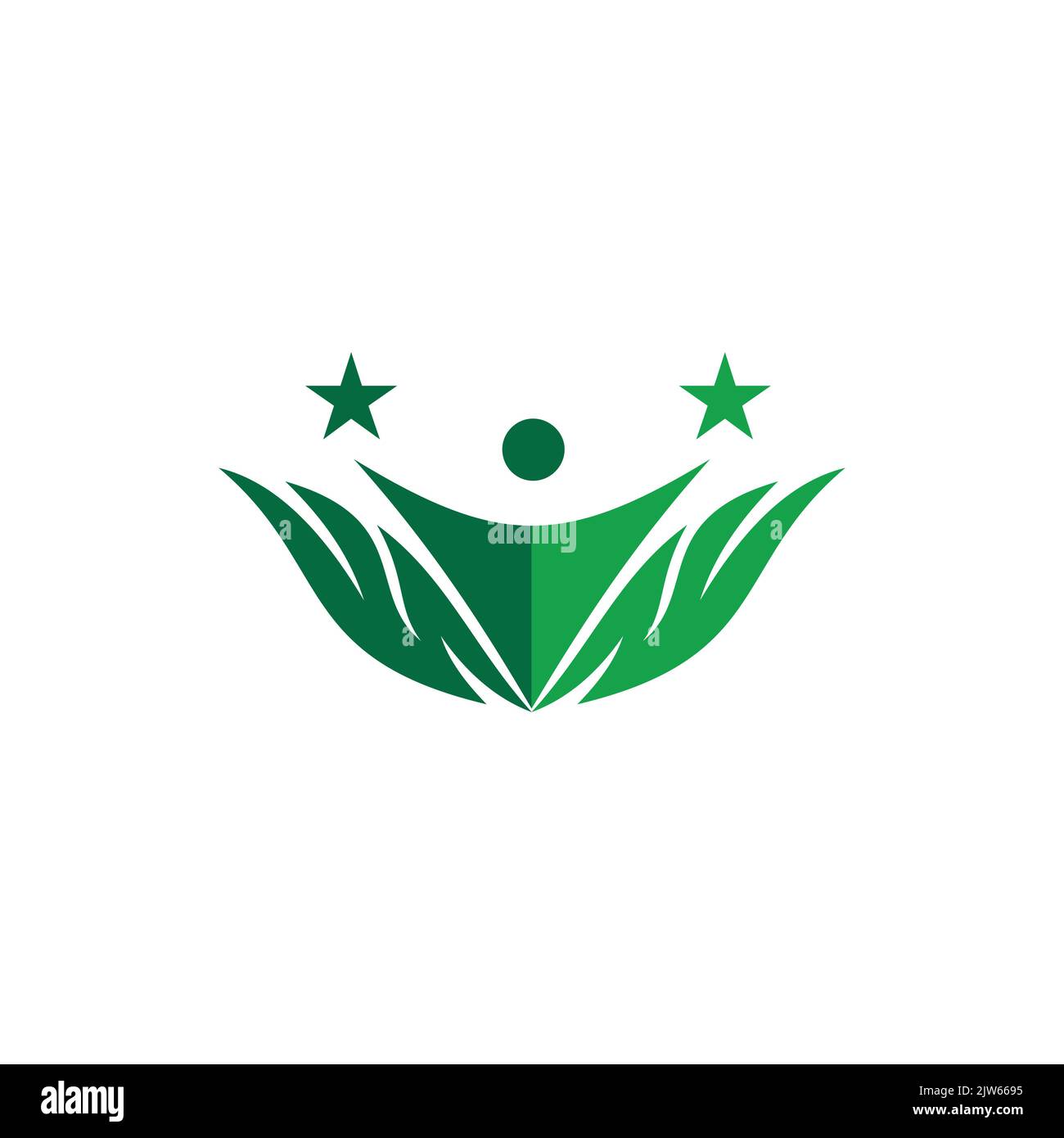people green nature logo icon vector graphic design Stock Vector