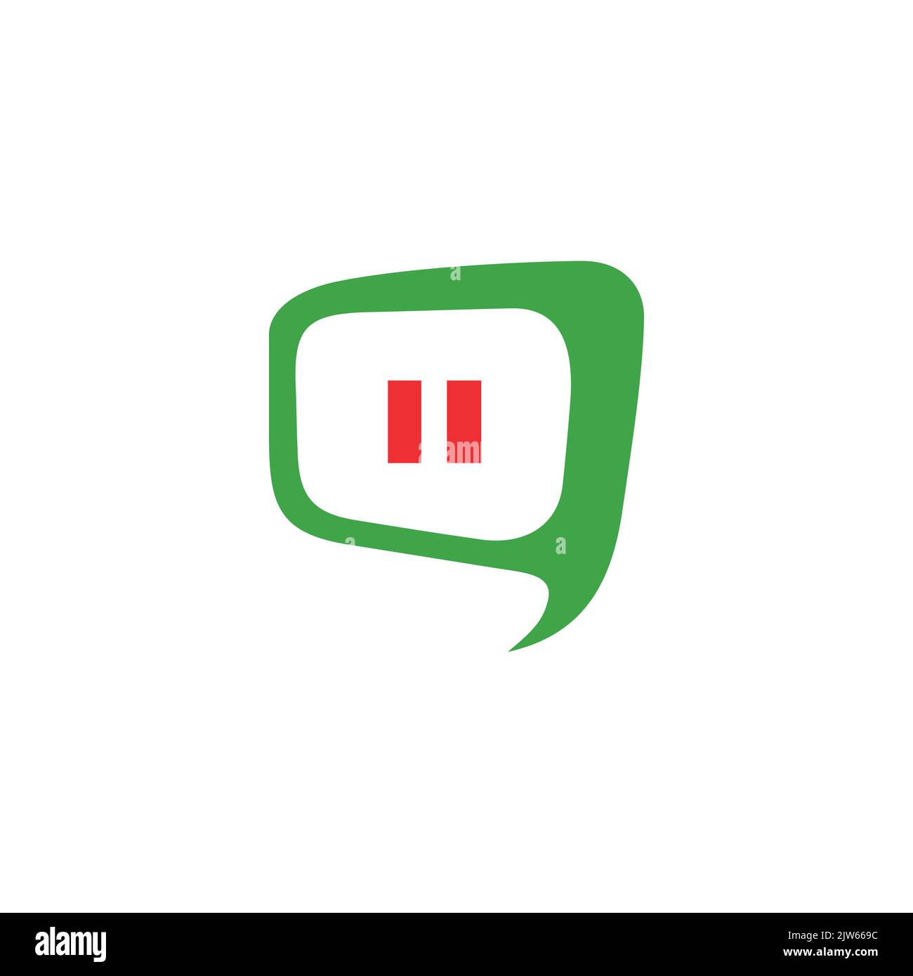 pause talk chat logo icon vector graphic design Stock Vector