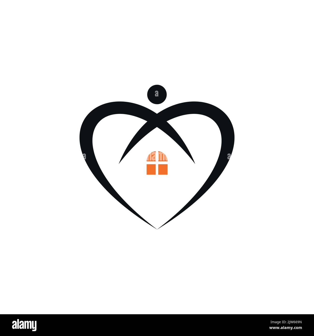 people love home logo icon vector graphic design Stock Vector