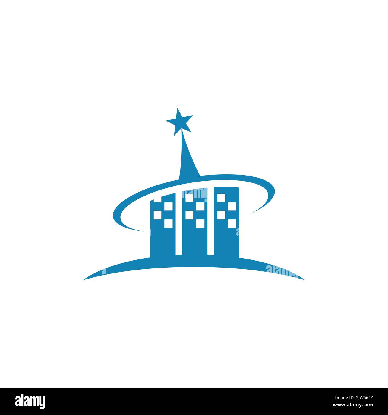 star apartment building logo icon vector graphic design Stock Vector