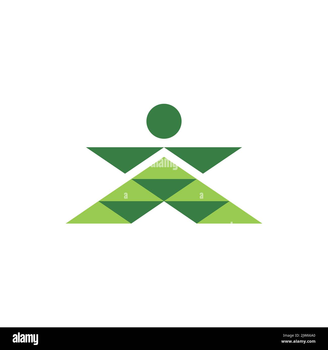 green nature people logo icon vector graphic design Stock Vector