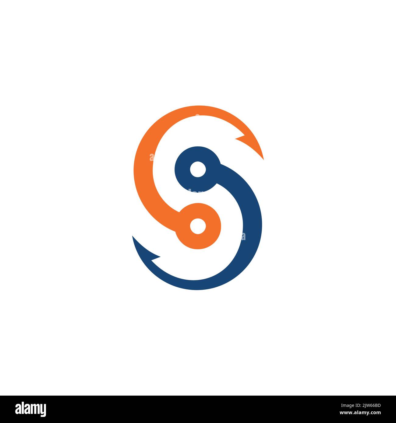 letter S hook fishing logo icon vector graphic design Stock Vector