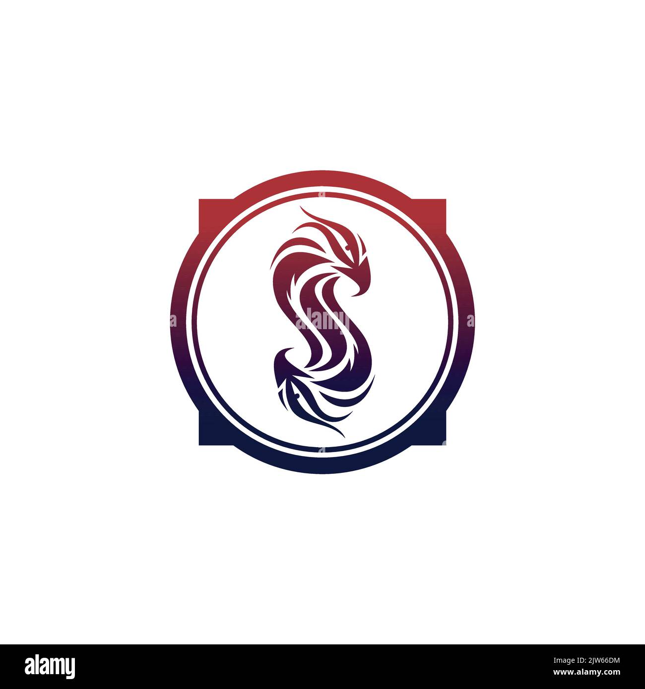 stylish letter S eagle logo icon vector graphic design Stock Vector