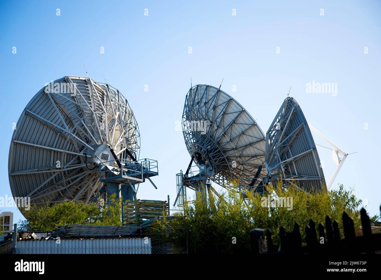 Satellite Dishes for Media Networks Stock Photo Alamy