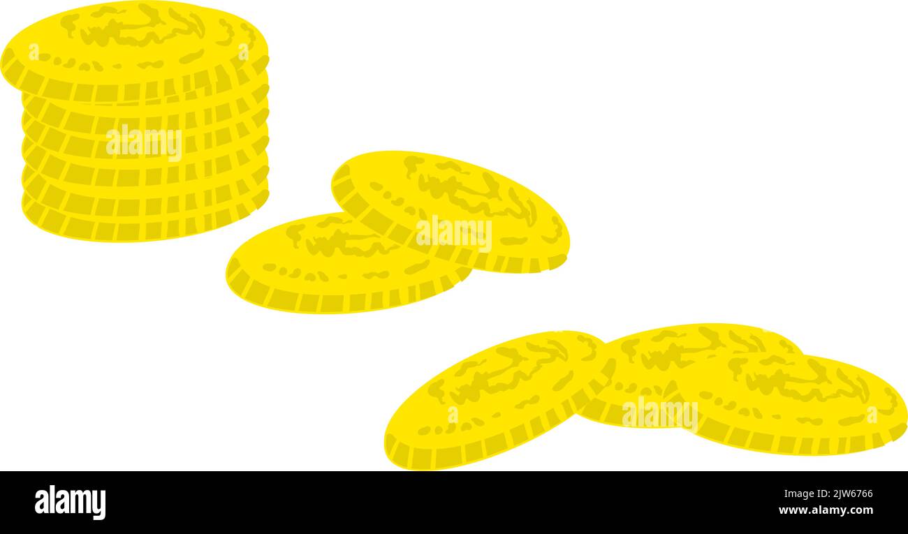 Vector illustration of golden coins Stock Vector Image & Art - Alamy