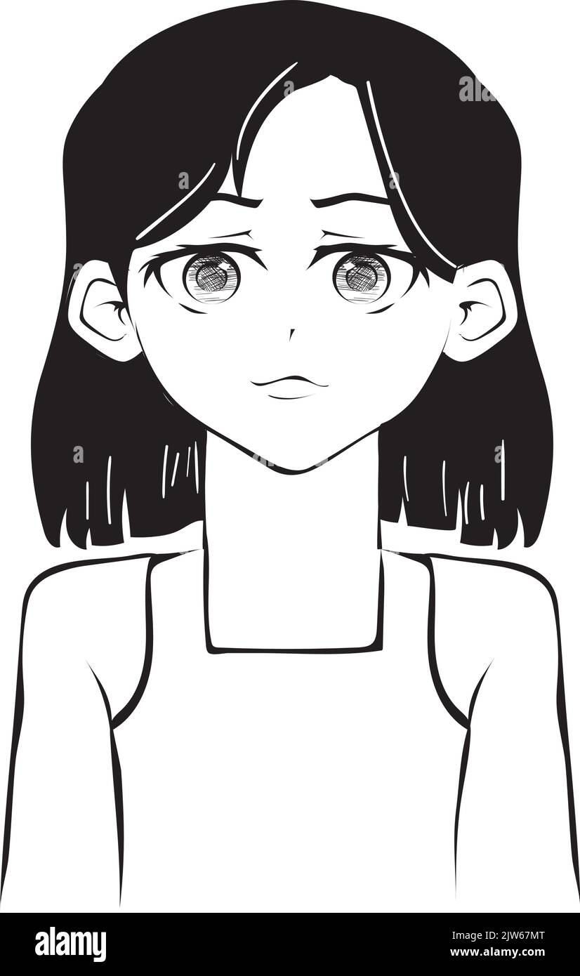 anime cute girl Stock Vector Image & Art - Alamy