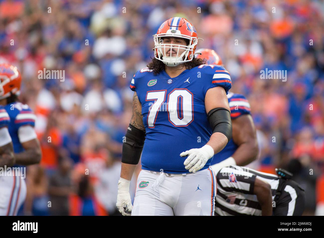 September 3, 2022: Florida Gators offensive lineman Michael Tarquin (70 ...