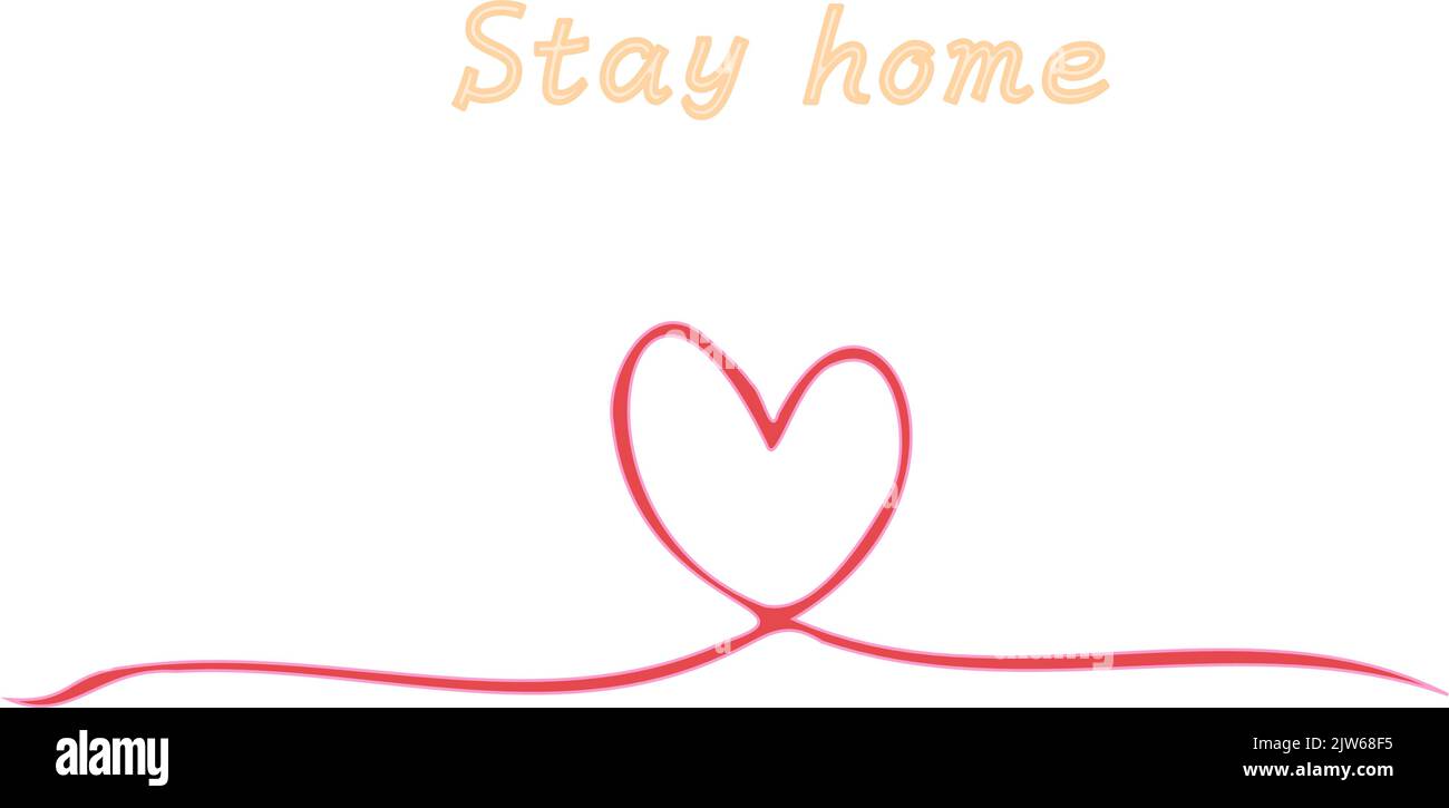 Line illustration of pink heart Stock Vector Image & Art - Alamy