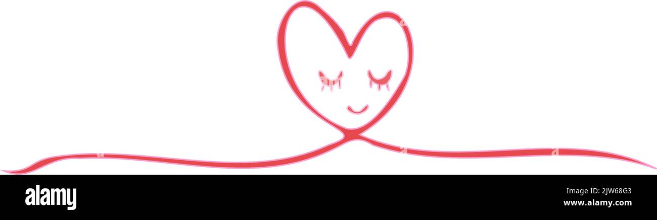 Line illustration of pink heart Stock Vector Image & Art - Alamy
