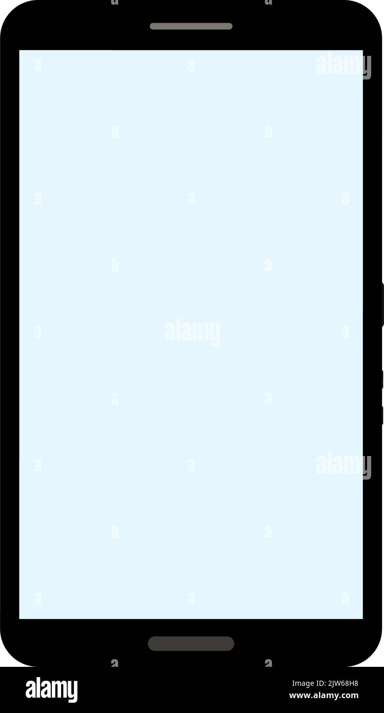 Illustration of a screen with nothing on the smartphone Stock Vector