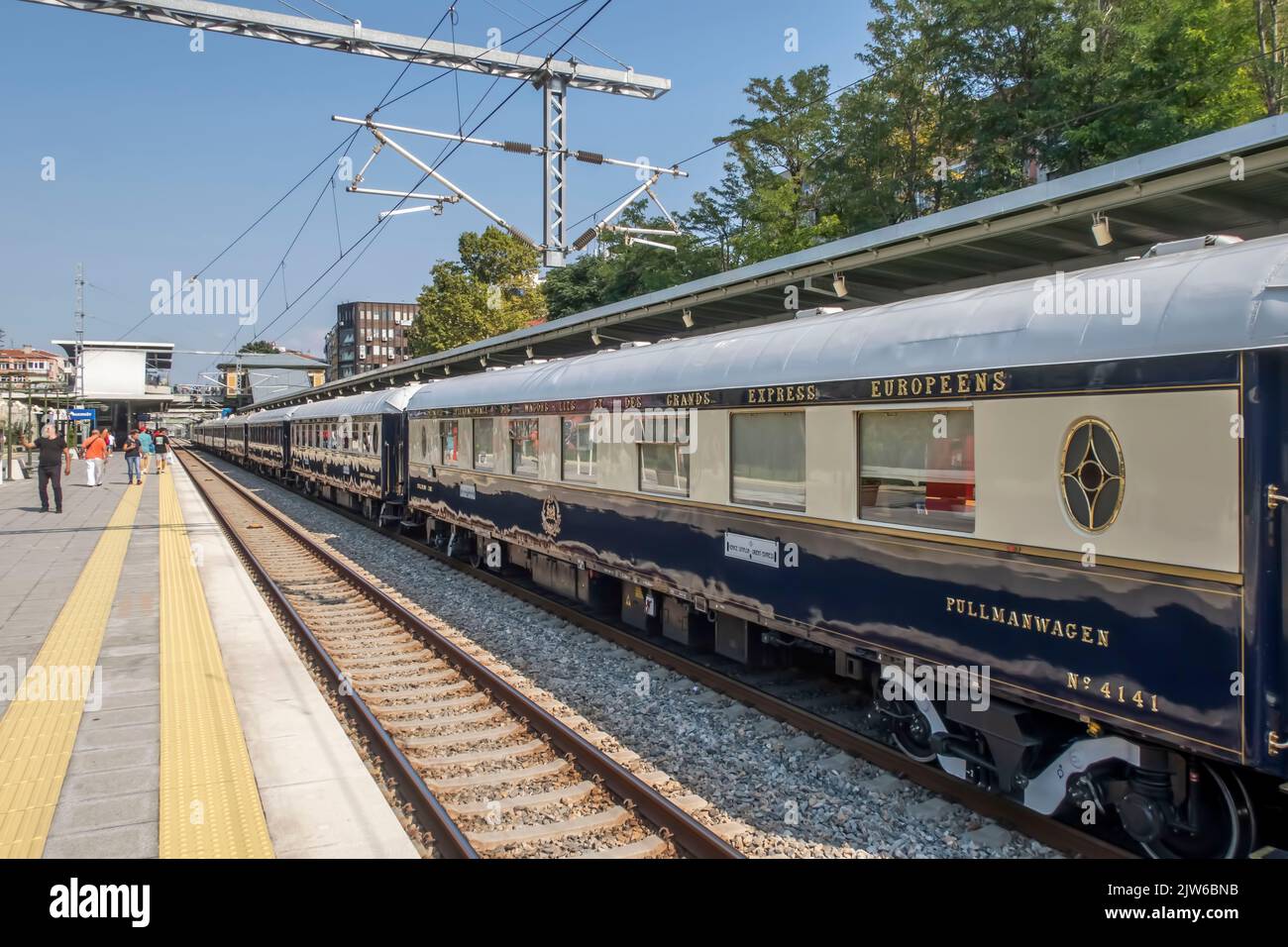 Bakirkoy, Istanbul, Turkey. September 2,  Venice Simplon Orient  Express train, which has been in service since 1883, arrived in Istanbul  Stock Photo - Alamy
